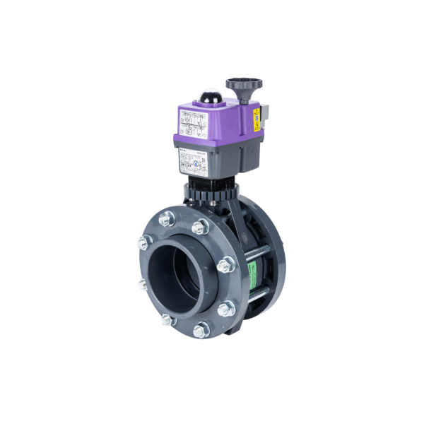 BUTTERFLY VALVE WAFER WITH FLANGES - EPDM O'RINGS- ELECTRICAL ACTUATOR 24-240 vac/vdc